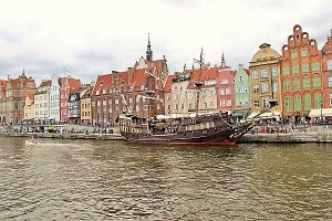 вид на набережную Гданьска